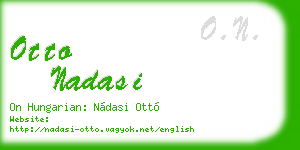 otto nadasi business card